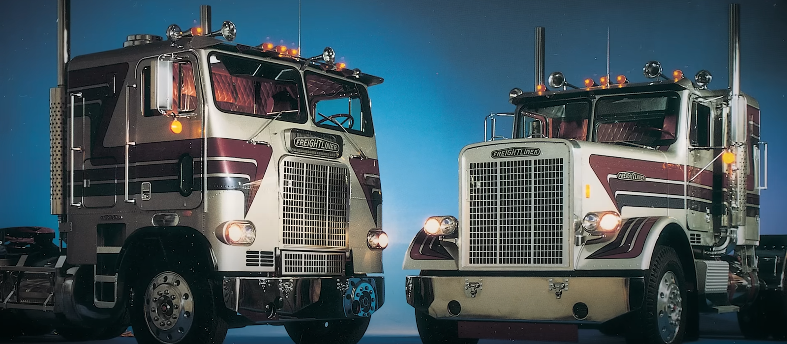 A futuristic truck on a highway, symbolizing innovation in trucking insurance for 2025.